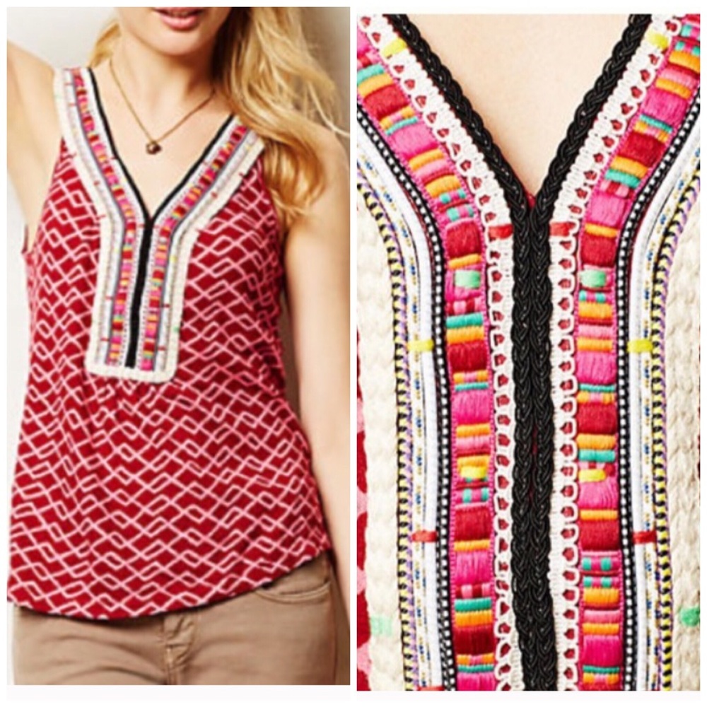 Anthropologie Vela Tank by Akemi Kin Sz S EUC!